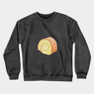 Swiss roll cake watercolour design Crewneck Sweatshirt